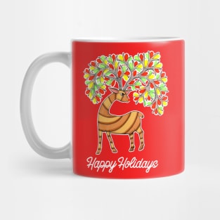 Folk art reindeer Mug